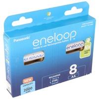 Panasonic eneloop (Gen 5) Mignon AA NiMH 2000mAh, 8er-Pack