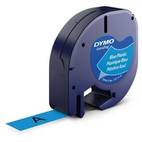 Dymo LetraTag Beschriftungsband, 12mm, schwarz/blau (91225 / S0721700)