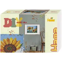 Hama Bügelperlen Geschenkbox Sonnenblumen mit ca. 10.000 bunten Midi