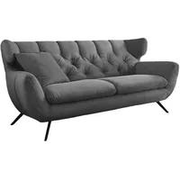 KAWOLA 2-Sitzer Charme Cord grau