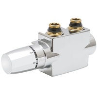 Mert Design Ventilhahnblock Weiss/Chrom Badheizkörper