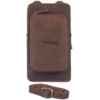 GREENLAND Nature Mini Bag »Montenegro«, mit aufgesetzter Börse braun