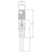 Lutronic 1055 Sensor-/Aktor-Steckverbinder, konfektioniert M8 Stecker, gerade 5.00m Polzahl