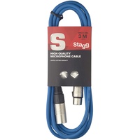 Stagg 3 m hochwertigen XLR-auf XLR-Stecker Mikrofon Kabel blau