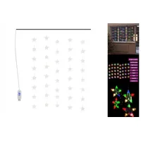 VidaXL LED Sternenvorhang Lichterkette 200 LED Bunt 8 Funktionen