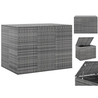 VidaXL Garten-Kissenbox PE Rattan 145x100x103 cm Grau