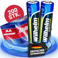 Wilhelm 200 AA Mignon Wilhelm Universal Batterien im Shrink