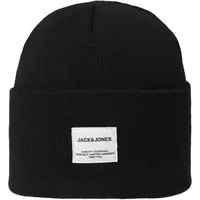 JACK & JONES Long Knit Beanie Schwarz