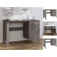 VidaXL Schreibtisch HAMAR Hellgrau 113x50x75 cm Massivholz Kiefer