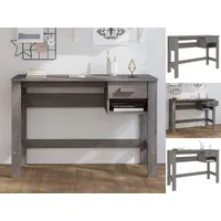 VidaXL Schreibtisch HAMAR Hellgrau 110x40x75 cm Massivholz Kiefer