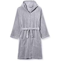 Playshoes Fleece-Bademantel uni in grau, 86/92