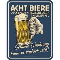 Rahmenlos Original Blechschild: Gesunde Ernährung kann so einfach Sein