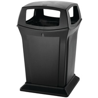 Rubbermaid Ranger®, 4 Öffnungen, 170 l, schwarz