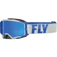 FLY RACING Zone Pro Crossbrille verspiegelt - Hellgrau/Blau Blau-Verspiegelt