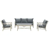Garden Impressions Lombok Loungeset 4-tlg. braun/grau