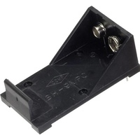 TRU Components BH-9VP Batteriehalter 1x 9 V Block Kontaktpole
