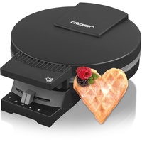 Cloer 0180 Waffeleisen 5 Waffel(n) 930 W, schwarz