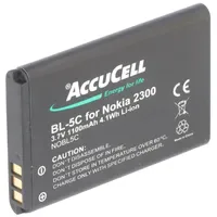 AccuCell Akku passend für Nokia N70, BL-5C, 1100mAh