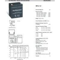 Multipower MP4.5-12 Blei Akku 12 Volt mit 4,8mm Faston