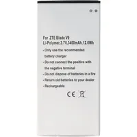 AccuCell Akku passend für ZTE Blade V9, Li-Polymer, 3,7V,
