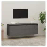 VidaXL Wandschrank Grau 100x30x35 cm Massivholz Kiefer
