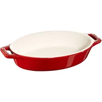 Staub Ceramique Auflaufform 17 cm, oval, Kirsch-Rot,