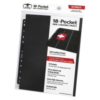 Ultimate Guard 18-Pocket Pages Side-Loading Schwarz (10), UGD010404
