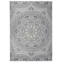 VidaXL Outdoor-Teppich 140 x 200 cm blaues muster