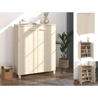 VidaXL Schuhschrank HAMAR Honigbraun 85x40x108 cm Massivholz Kiefer