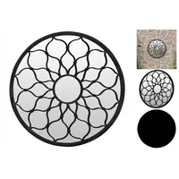 VidaXL Gartenspiegel Schwarz 40x3 cm Eisen Rund