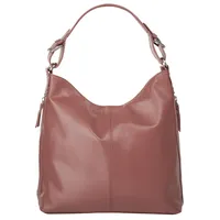 Samantha look Henkeltasche, echt Leder, Made in Italy, rosa