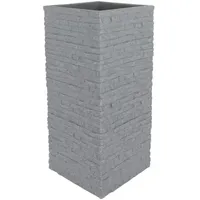 Sesua Ziegel-Säulentopf 26 x 26 x 60 cm Grau