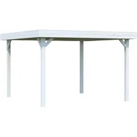 Palmako Pavillon Lucy 12,2 m2 Weiß Grundiert 349 cm
