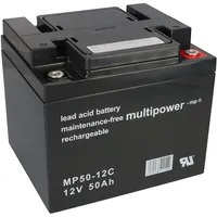 Multipower Elektromobil Scooter Batterie Akku 12V 50 AH zyklenfest