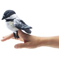 Folkmanis Finger Puppet Mini Tit/Mini Chickadee 2787, Weiß, Schwarz,