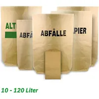 Funny Bio-Papierbeutel braun 10 l 300 Stück Biomüllbeutel aus