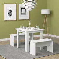 Vicco Sentio Weiß 80 cm mit 2 Bänken,
