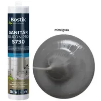 Bostik S730 Sanitär Silikon Pro 300 ml mittelgrau