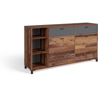 ByLIVING Sideboard JACKSON - braun , Maße cm Old-Wood-Optik,