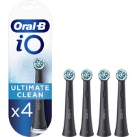 Oral-B iO Ultimate Clean Black Zebbürstenspitze, Packung mit 4