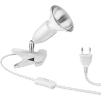 Ledscom.de E27 Klemmleuchte LIK, weiß inkl. E27 PAR30 LED