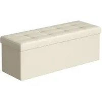 Songmics Sitzbank Truhenbank Beige 110 x 38 x 38