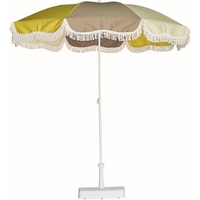 JAN KURTZ Sonnenschirm Retro Ø200cm weiß/taupe/natur/gelb