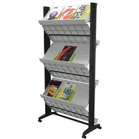 Paperflow Prospektständer Duo grau DIN A3, DIN A4