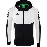 Erima Six Wings Trainingsjacke mit Kapuze schwarz/weiß 116