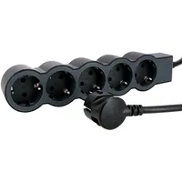 Legrand Steckdosenleiste 3 m Schwarz/Dunkelgrau 5 St.