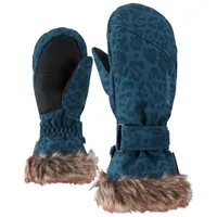 Ziener LED Mitten Girls Glove Junior blue jaguar print