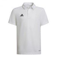 Adidas Entrada 22 Polo Shirt, White, 7-8 Years
