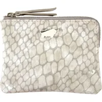 Braun Büffel Leder Kartenetui Alma Wallet Pebble grün -