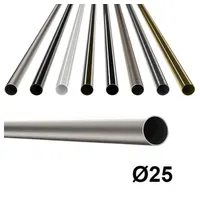 MDEKOR Vorhangstange Ø 25 mm 180 cm Chrom Matt